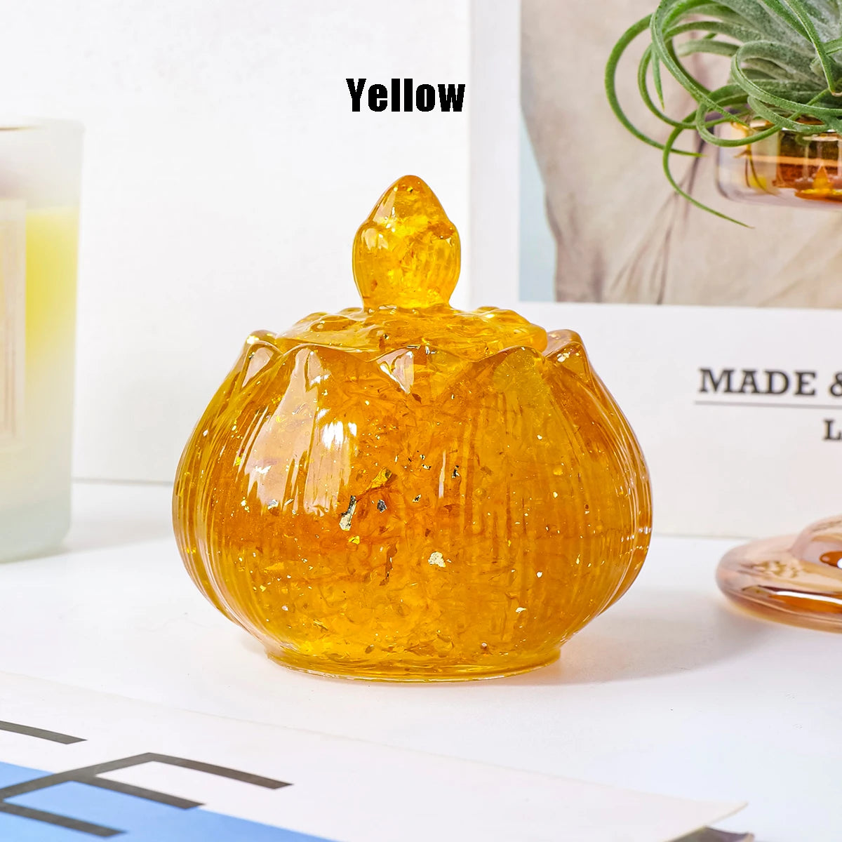 1Pc Natural Crystal Reiki Bowl - Resin Healing Stone for Meditation, Energy Cleansing & Home Decor