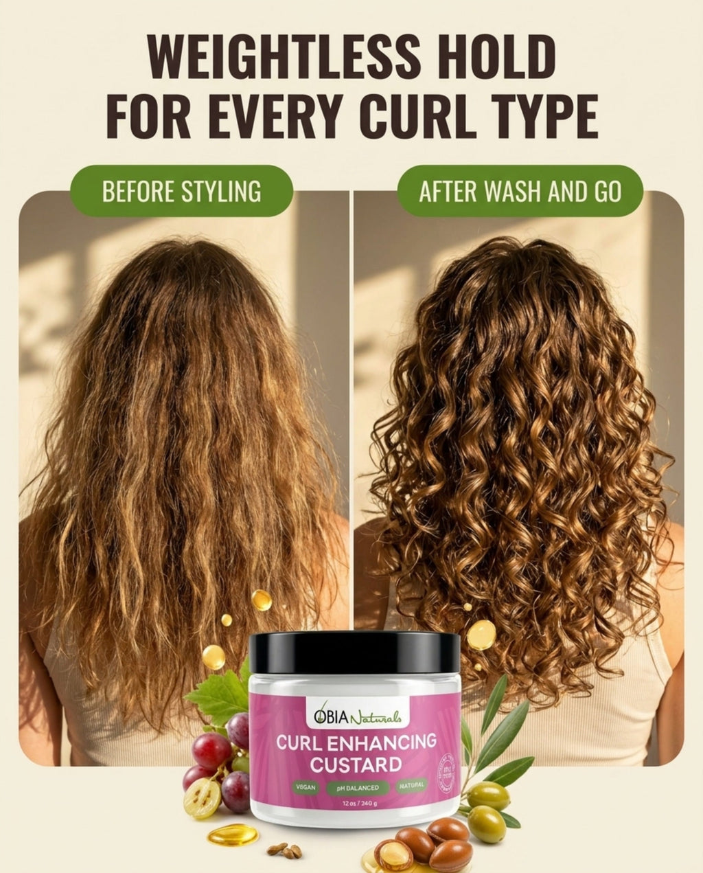 Curl Enhancing Custard — Defining Curl Gel for Curly Hair