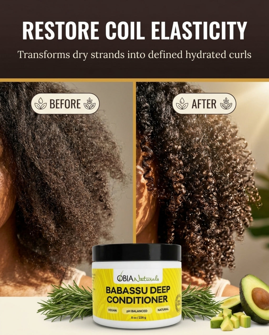 Babassu Deep Conditioner — Protein-Free for Dry, Curly Hair
