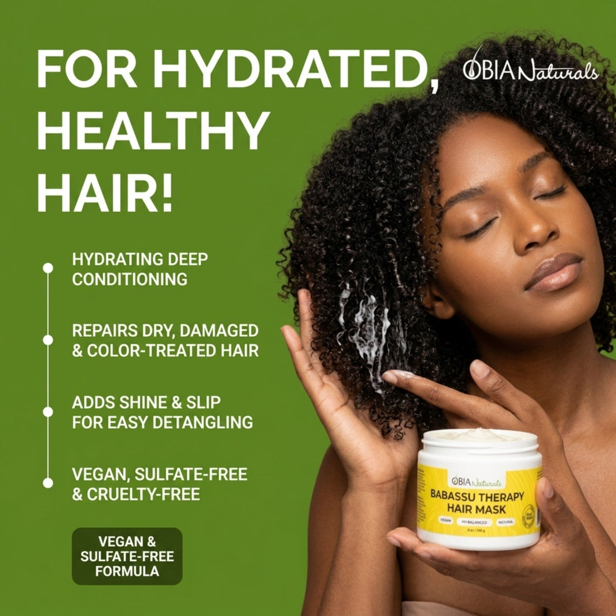 Babassu Hair Therapy Mask — Deep Conditioning Hair Mask for Curls