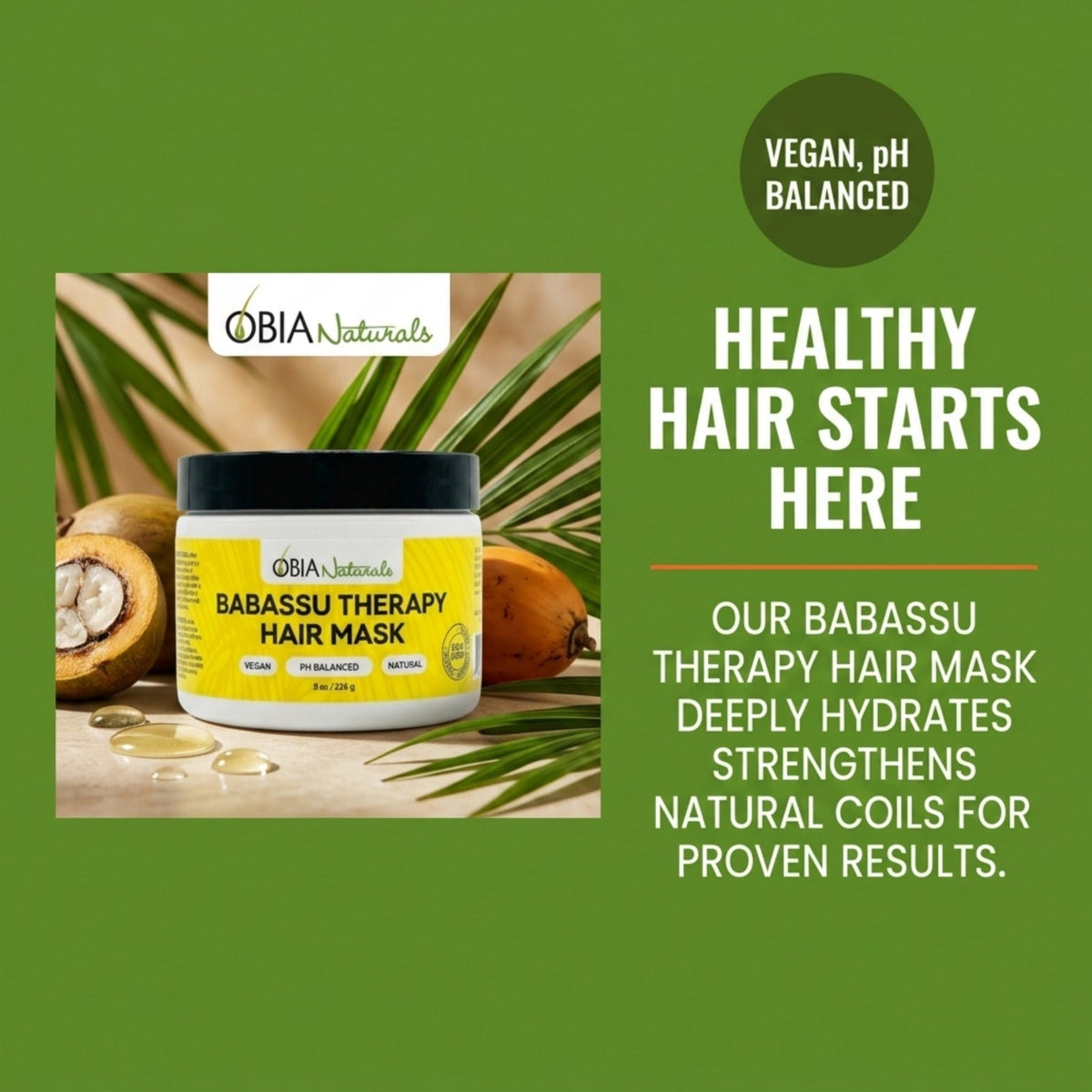 Babassu Hair Therapy Mask — Deep Conditioning Hair Mask for Curls