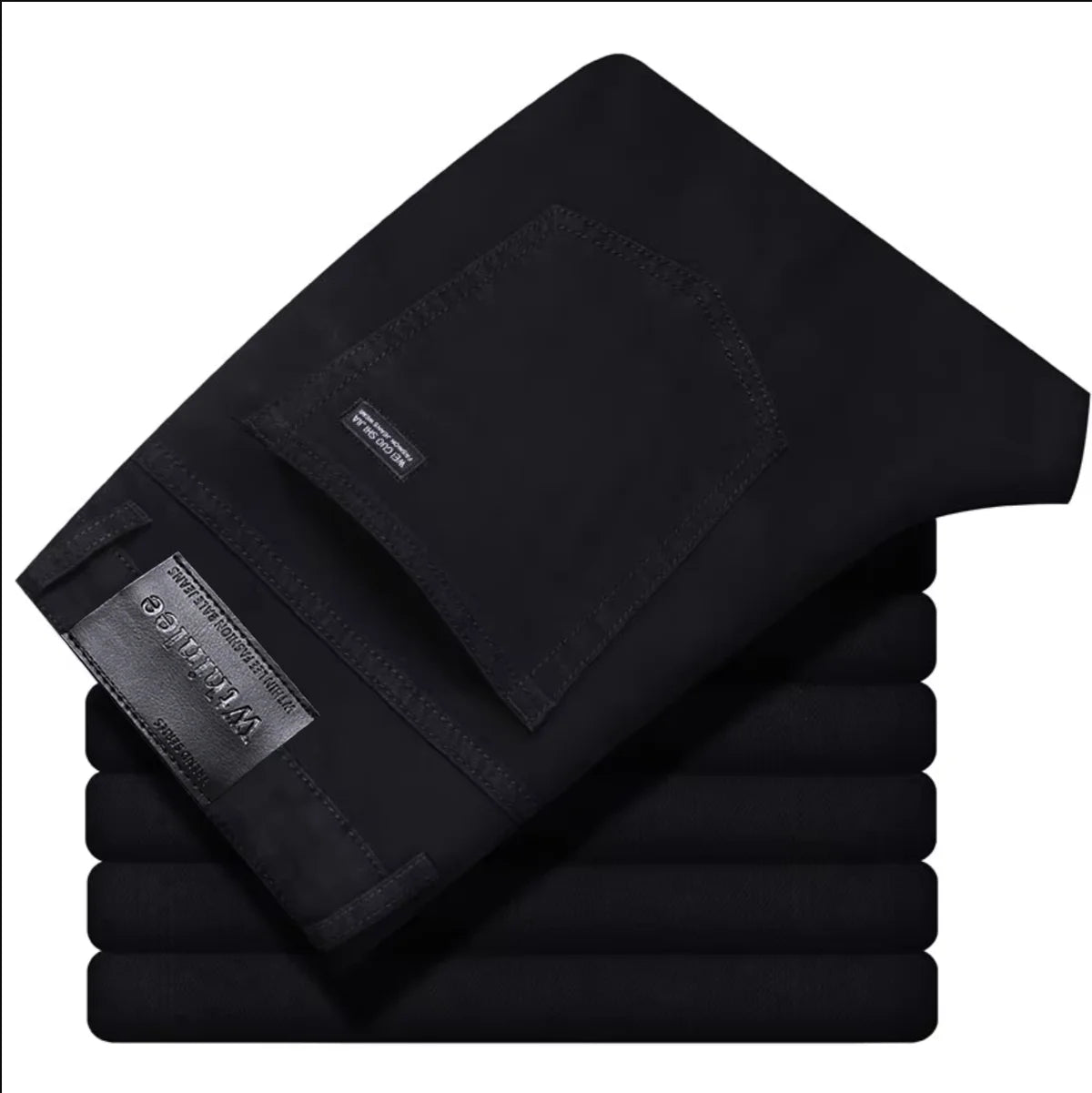 2026 New Business Men'S Jeans Casual Straight Stretch Fashion Classic Blue Black Work Denim Pant Trousers Male Clothing